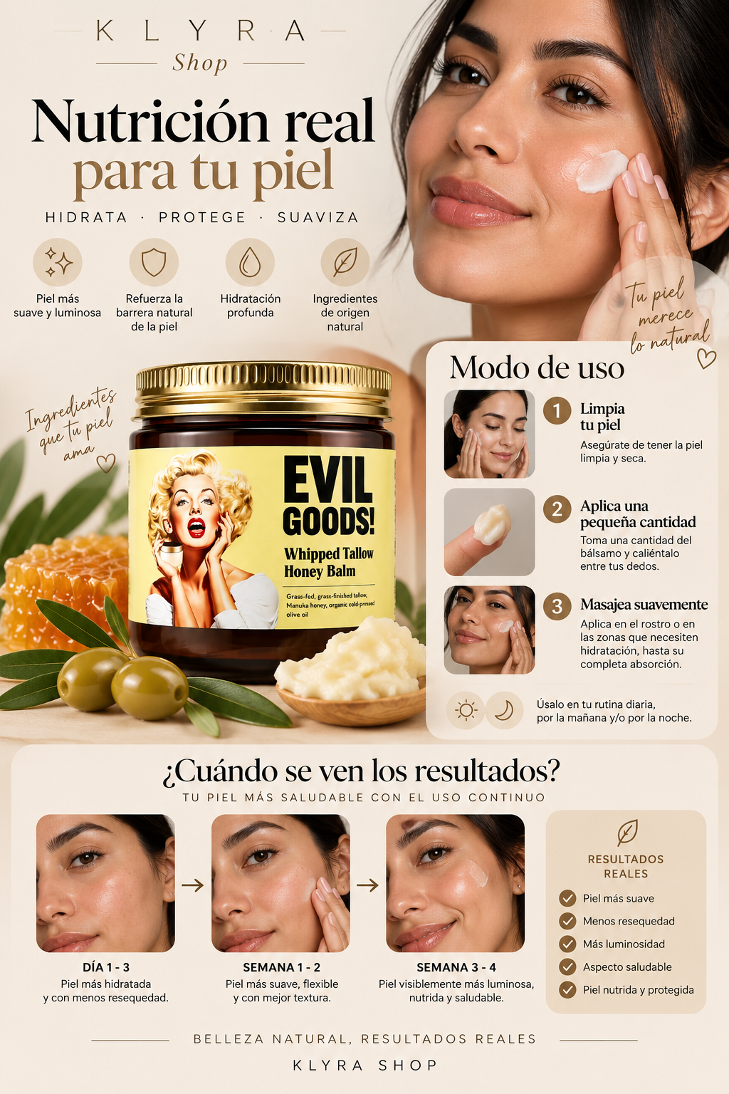 Evil Goods •Bálsamo de sebo de Res• (Hidratación)