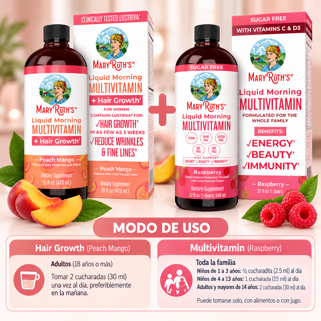 Mary Ruth •Multivitamínicos + Crecimiento del cabello•