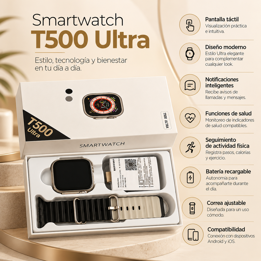 Reloj •Smart T500 Ultra•